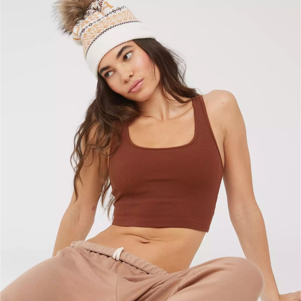 OFFLINE by Aerie Square Neck Longline Sports Bra